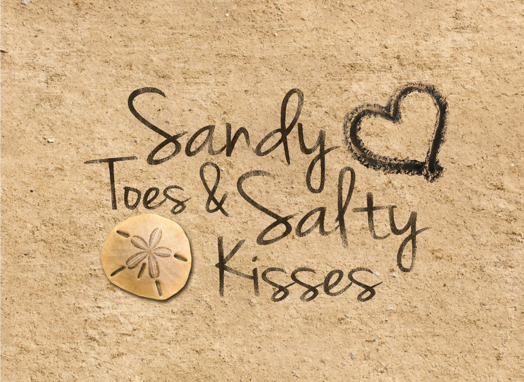 Wood Frames - Beach - Sandy Toes Salty Kisses
