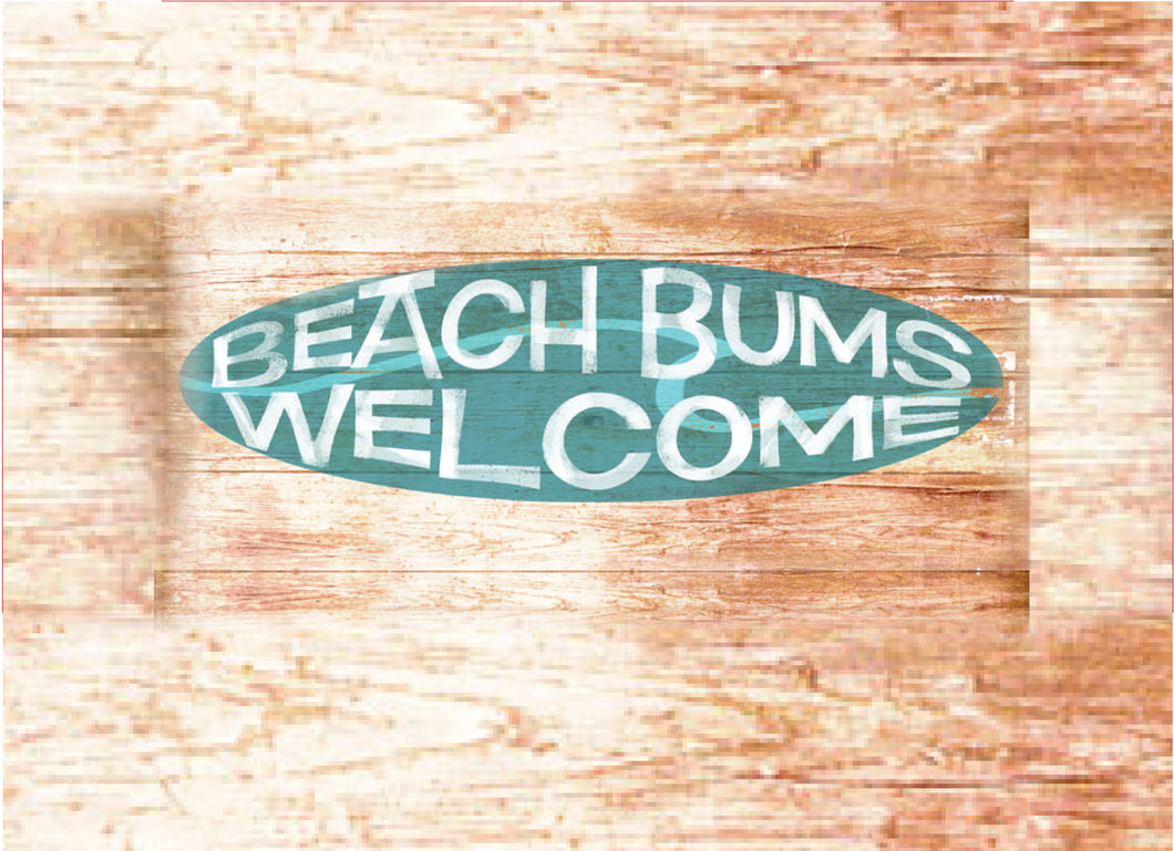 Wood Frames - Beach - Beach Bums Welcome