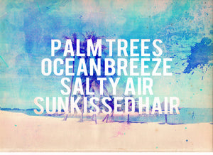 Wood Frames - Beach - Palm Trees Ocean Breeze