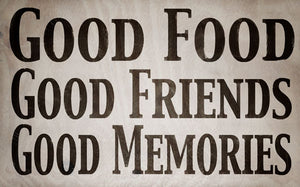 Wood Frames - Decor - Good Food Friends Memories