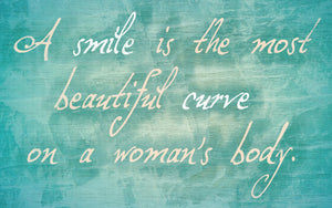 Wood Frames - Inspirational - A Smile Beautiful Curve