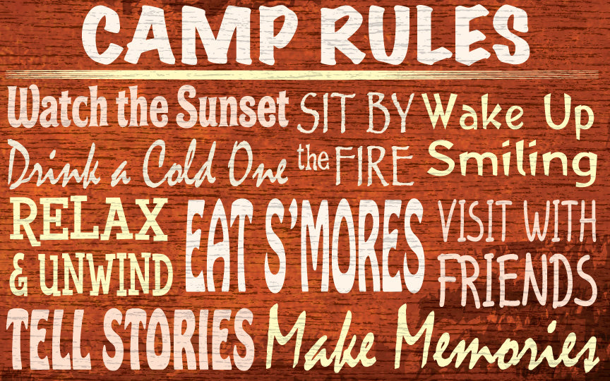 Wood Frames - Outdoor - Camp Rules